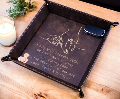 Valet Tray for Dad, Father's Day Gift, Catch All Tray, Custom Valet Tray, EDC Tray