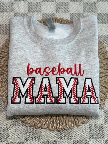 Custom Baseball Mama Sweatshirt, T-Shirt, Hoodie; Baseball Fan Gift; Sports Mom Gift