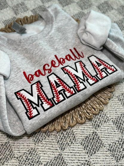 Custom Baseball Mama Sweatshirt, T-Shirt, Hoodie; Baseball Fan Gift; Sports Mom Gift