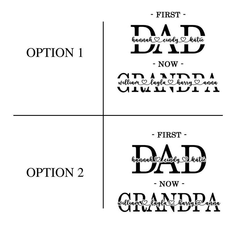 Custom First Dad Now Grandpa Valet Tray Gifts for Grandpa - Personalized Catchall Tray Gift for Father's Day