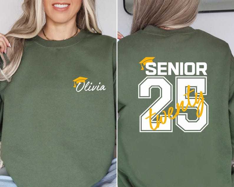 Custom Senior 2025 Sweatshirt, Hoodie, Tees; Graduation Gift