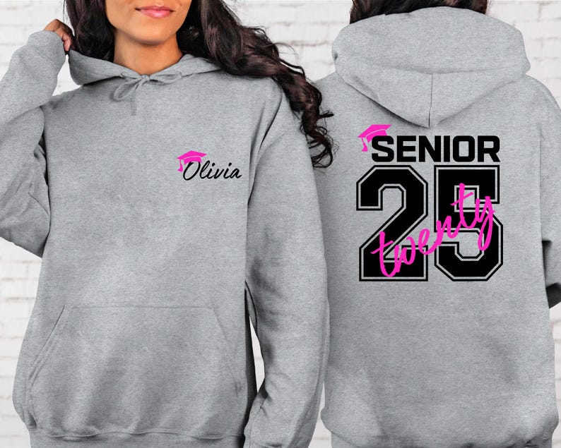 Custom Senior 2025 Sweatshirt, Hoodie, Tees; Graduation Gift