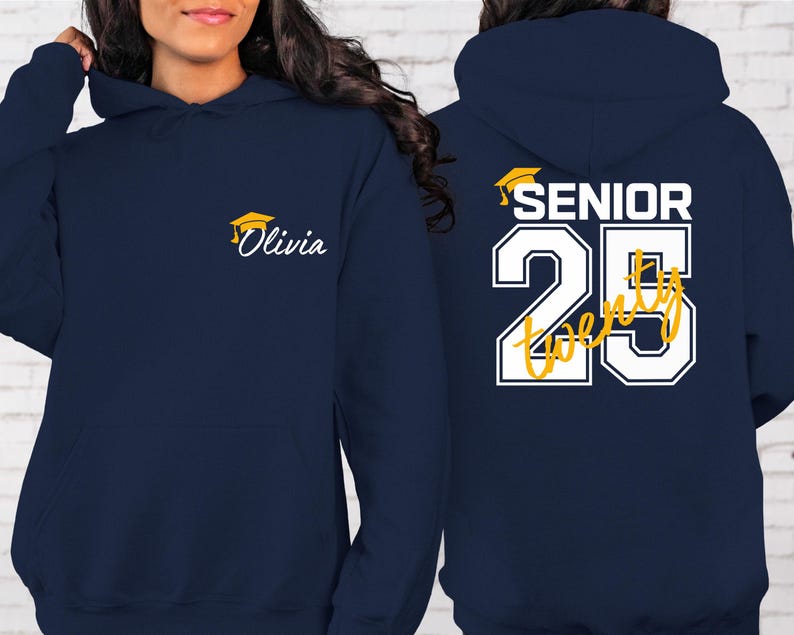 Custom Senior 2025 Sweatshirt, Hoodie, Tees; Graduation Gift