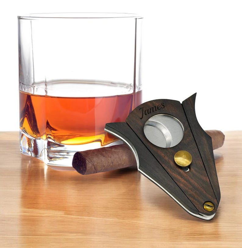Personalized CIGAR CUTTER Cigars Accessories Groomsmen Birthday Gift for Him Dad Men Best Man Son Boyfriend Husband Grandpa Custom Mothers