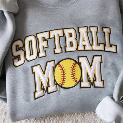 Embroidery Softball Sweatshirt, Personalized Softball Shirt, Custom Name Sweatshirt, Softball Mom Sweatshirt, Sport Gift for Mom, Daughter
