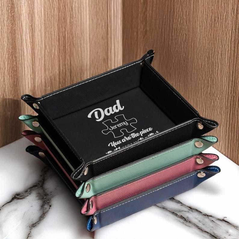Custom Valet Tray for Dad, Father's Day Gift, Catch All Table Tray
