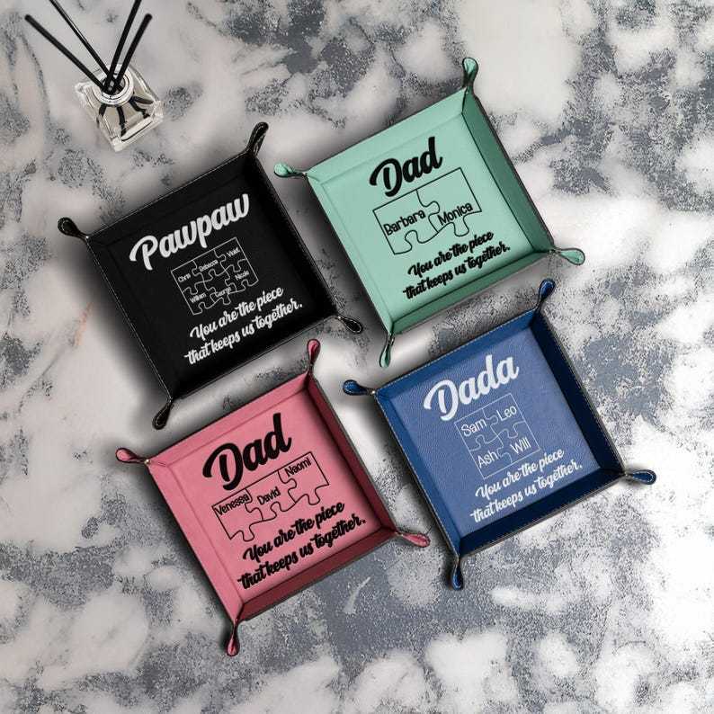 Custom Valet Tray for Dad, Father's Day Gift, Catch All Table Tray