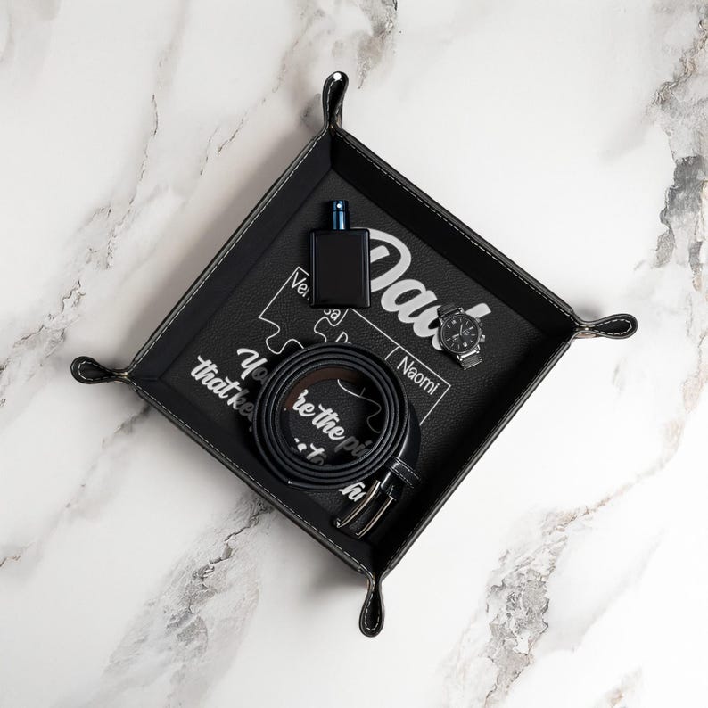 Custom Valet Tray for Dad, Father's Day Gift, Catch All Table Tray