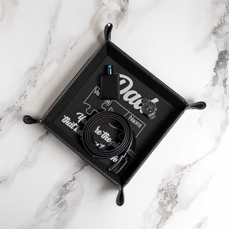 Custom Valet Tray for Dad, Father's Day Gift, Catch All Table Tray