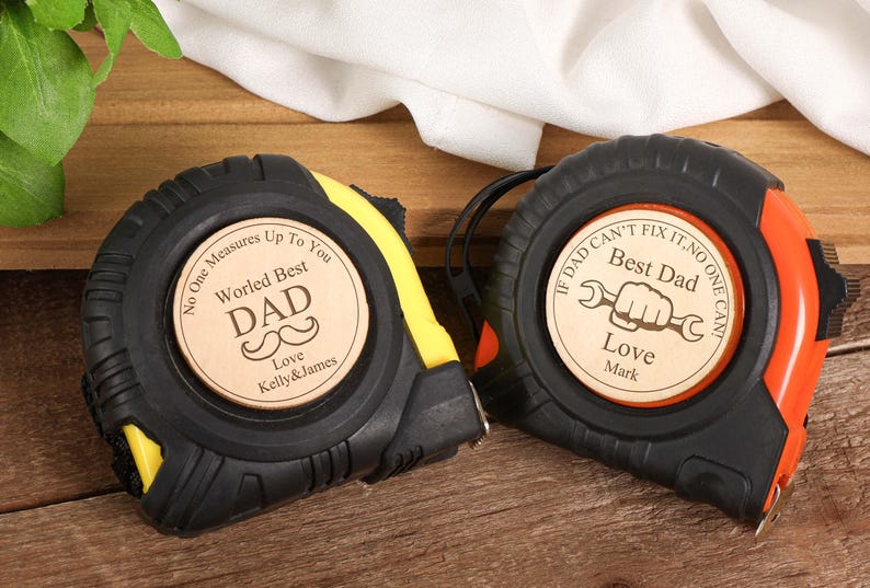 Personalized Tape Measure Gift for Dad, Custom Engraved Tape Measure for Father’s Day