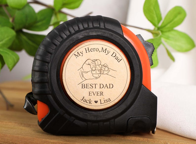 Personalized Tape Measure Gift for Dad, Custom Engraved Tape Measure for Father’s Day