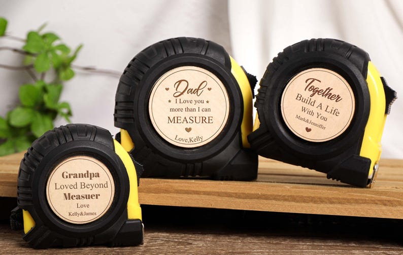 Personalized Tape Measure Gift for Dad, Custom Engraved Tape Measure for Father’s Day