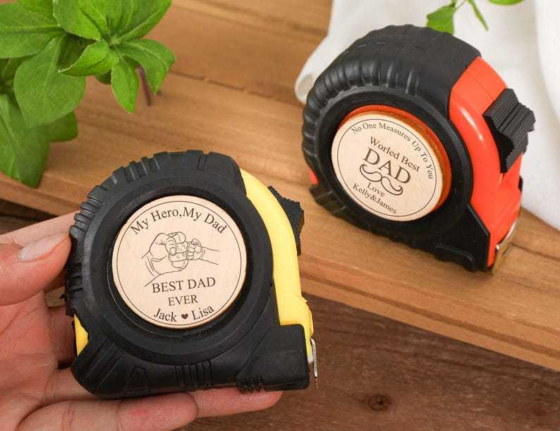 Personalized Tape Measure Gift for Dad, Custom Engraved Tape Measure for Father’s Day