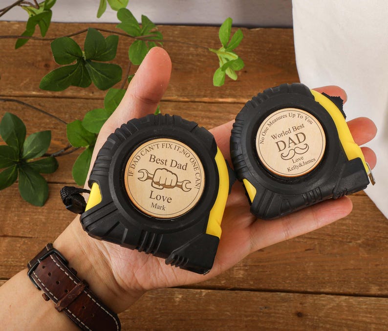 Personalized Tape Measure Gift for Dad, Custom Engraved Tape Measure for Father’s Day