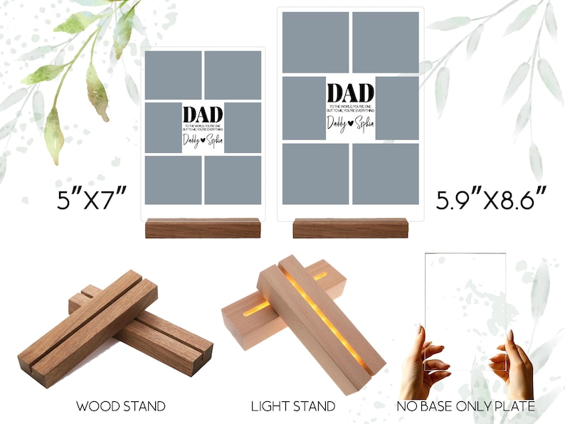 Personalized Photo Night Light – Custom LED Photo Collage Lamp, Father’s Day Gift for Dad, Memory Keepsake Frame