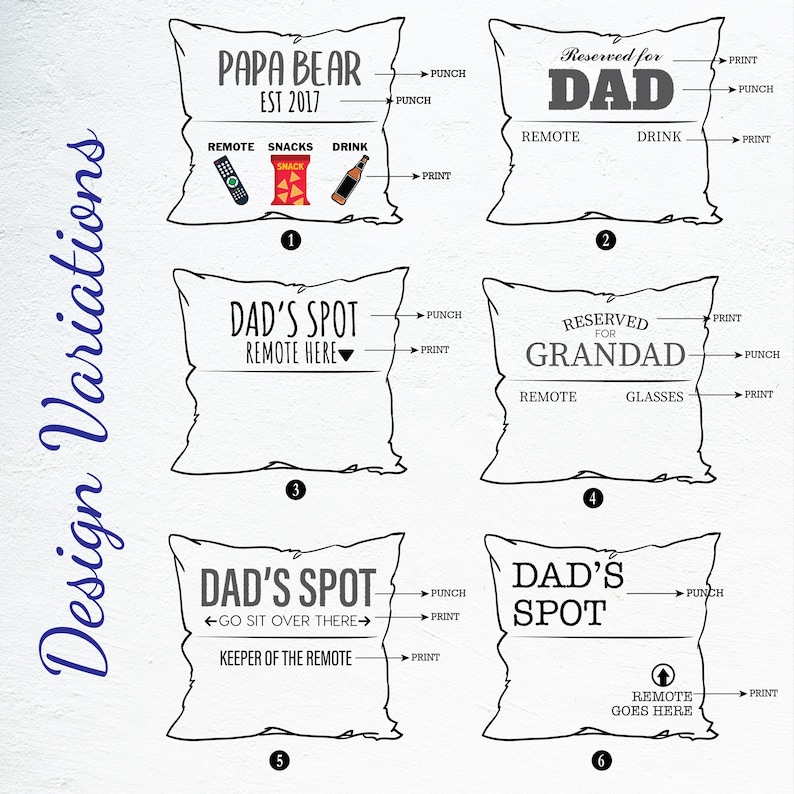 Custom Punch Needle Pillow for Dad, Personalized Father’s Day Throw Pillow, Unique Keepsake Gift for Papa, Husband