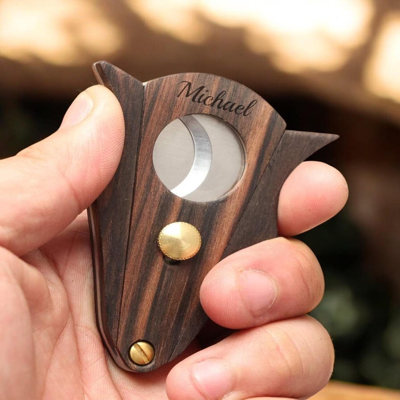 Personalized CIGAR CUTTER Cigars Accessories Groomsmen Birthday Gift for Him Dad Men Best Man Son Boyfriend Husband Grandpa Custom Mothers
