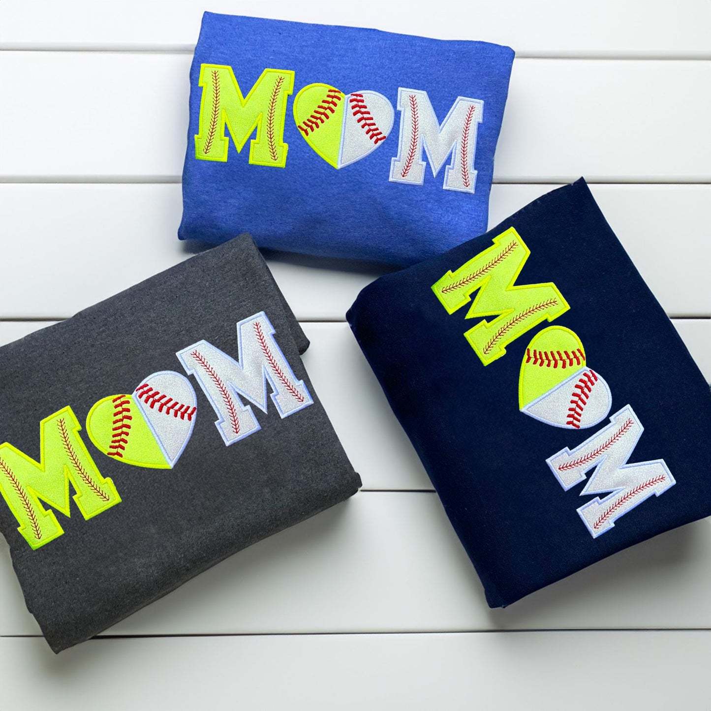 Custom Softball/Baseball Mom Embroidered Sweatshirt