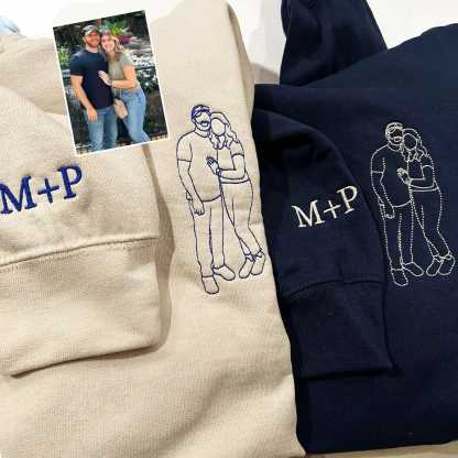 Custom Embroidered Spicy with Your Photo Sweatshirt, Personalized Girlfriend Spicy Photo Drawing Sweatshirt, Gift for Him-Creatgifts