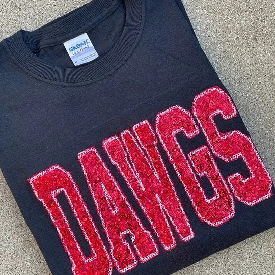 Personalized Sequin Applique gameday sweatshirt