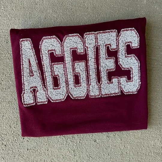 Personalized Sequin Applique gameday sweatshirt