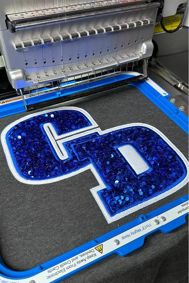 Glitter & Sequins State Abbreviation or Name Initials Sweatshirt