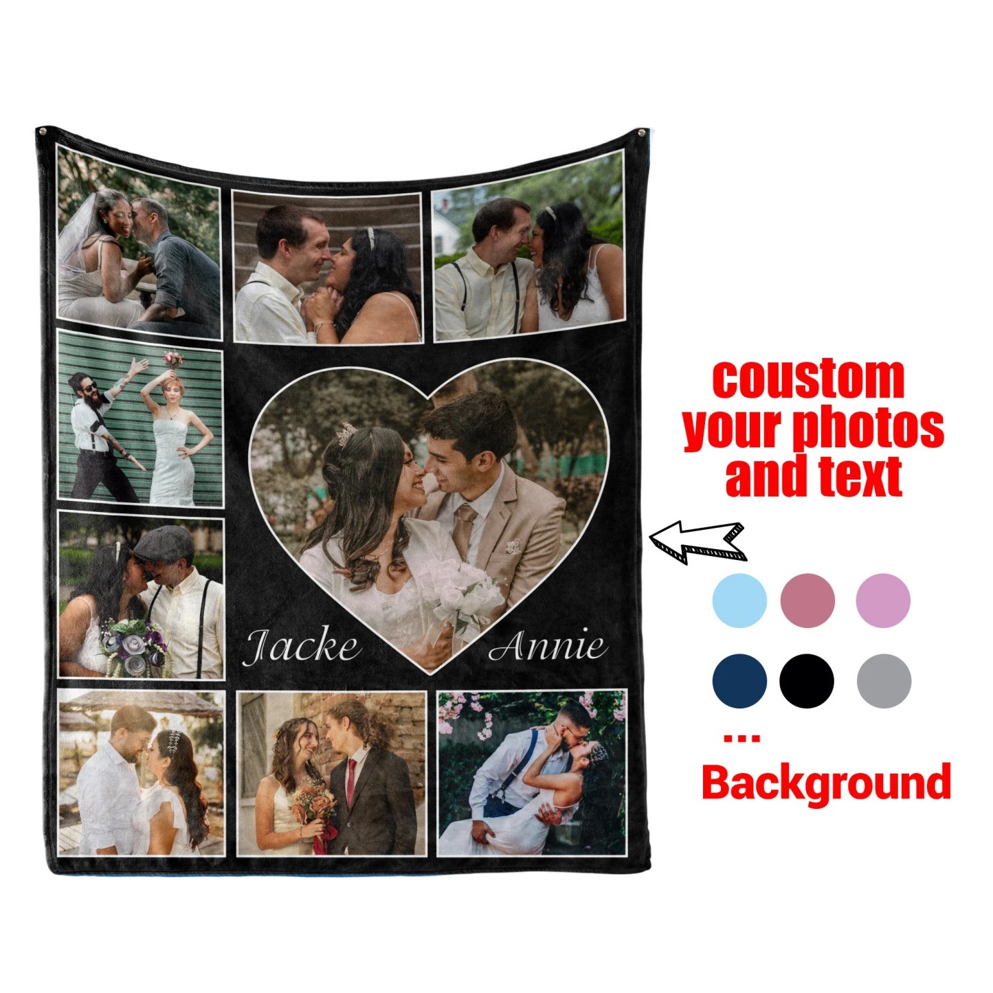 Custom Couple Blanket Photo,Valentine's Day gifts💓