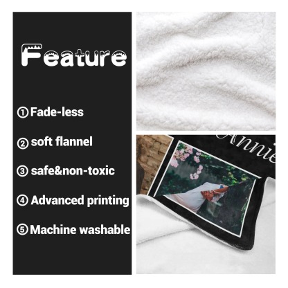 Custom Couple Blanket Photo,Valentine's Day gifts💓