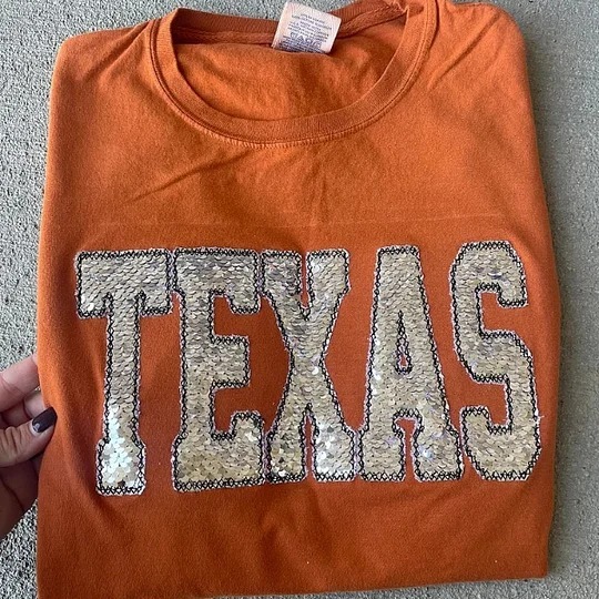 Personalized Sequin Applique gameday sweatshirt