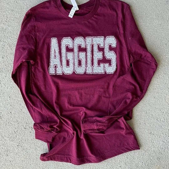 Personalized Sequin Applique gameday sweatshirt