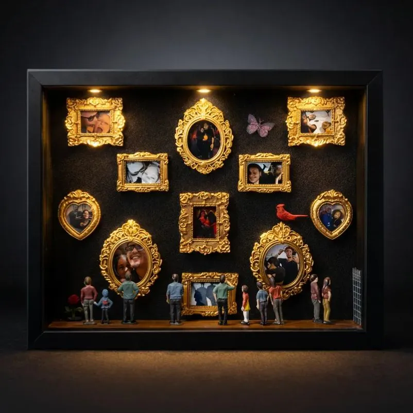 Museum-style photo frame - Special gifts for couples/family/friends