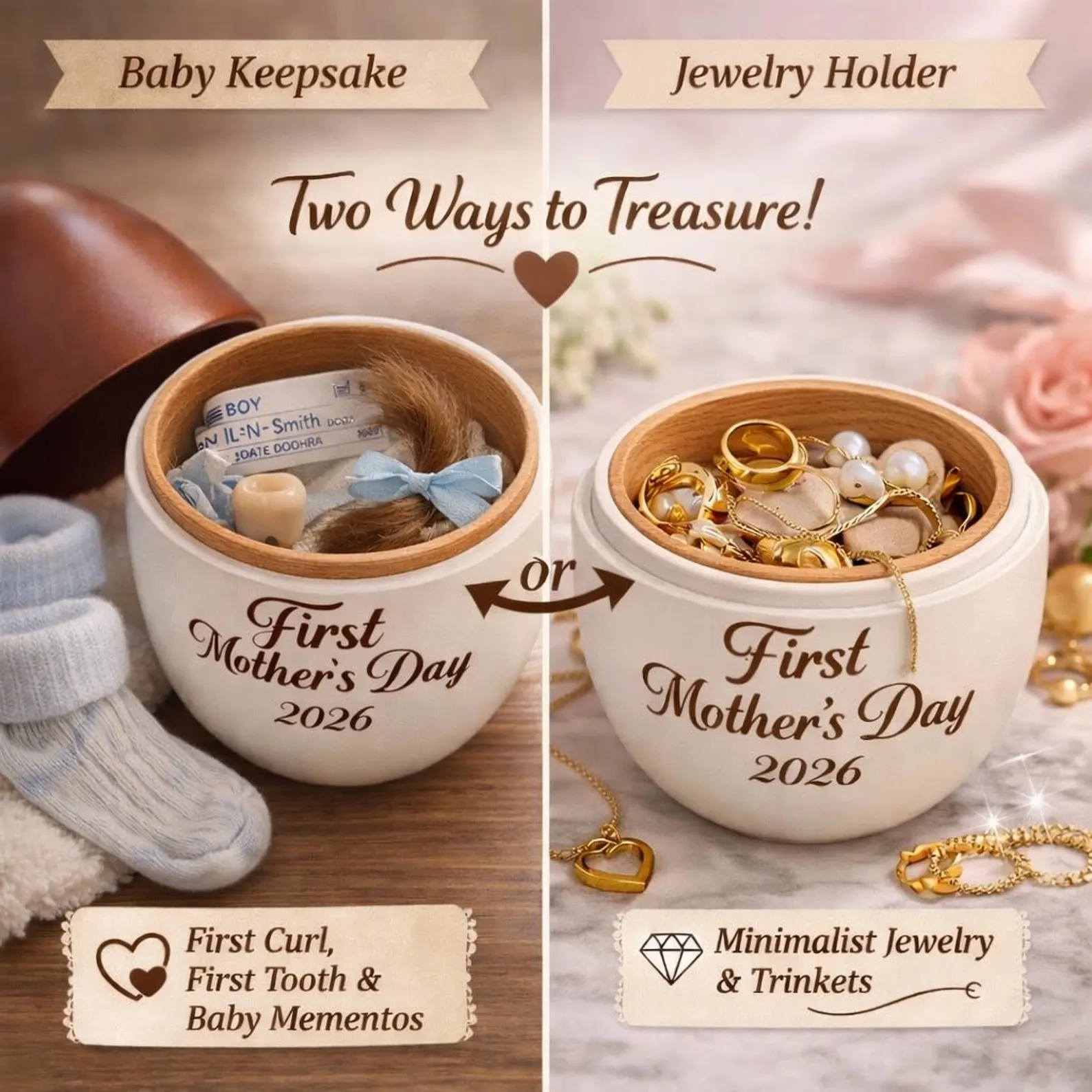 Special gift for new mom from baby, first Mother’s Day keepsake box