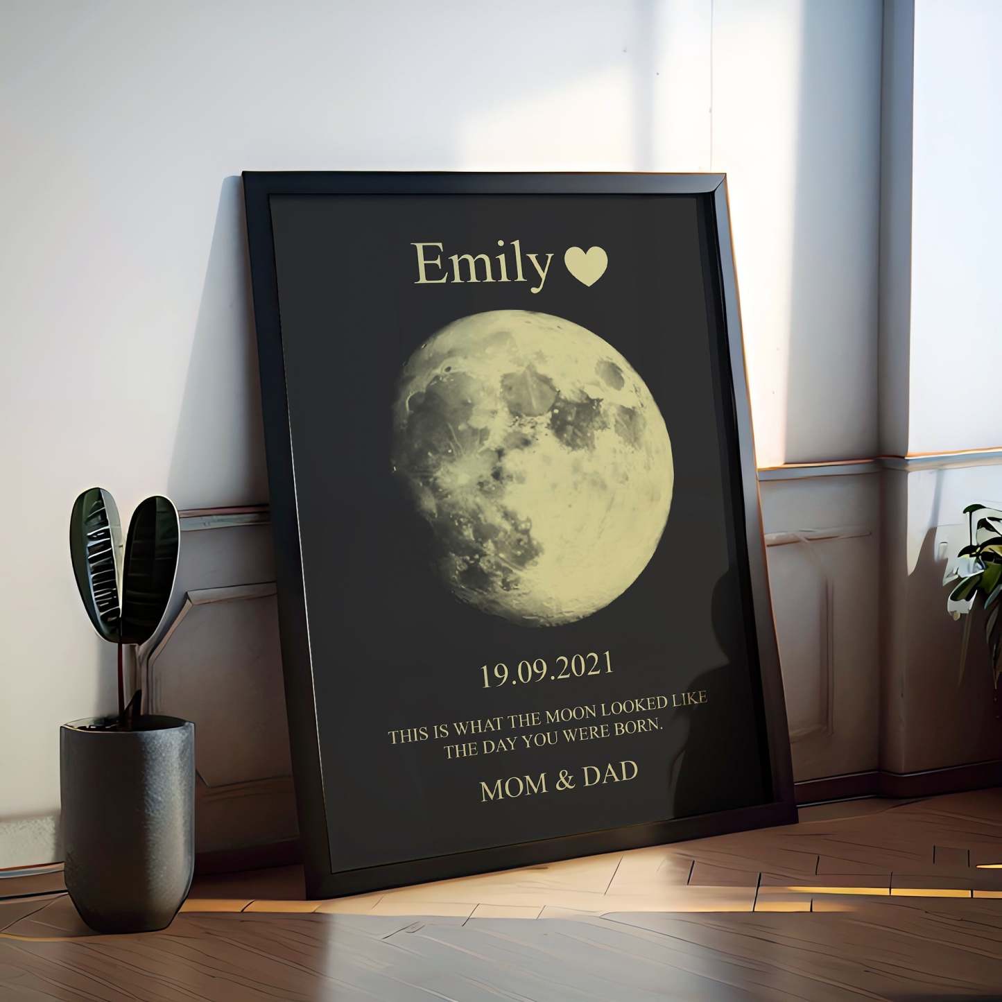 Custom for Mom Art Frame/REAL MOON PHASE Mother's Day Gift