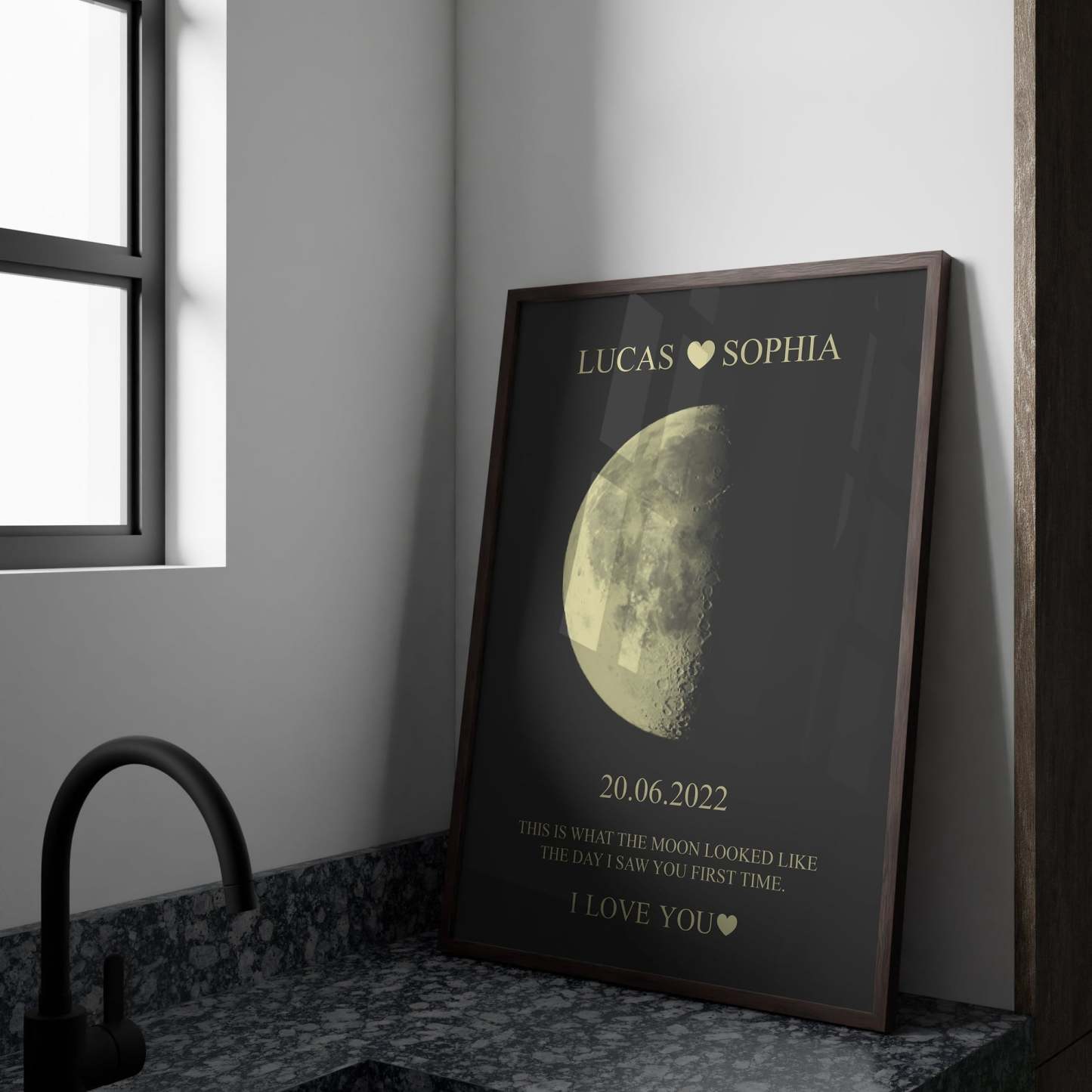 Custom for Mom Art Frame/REAL MOON PHASE Mother's Day Gift