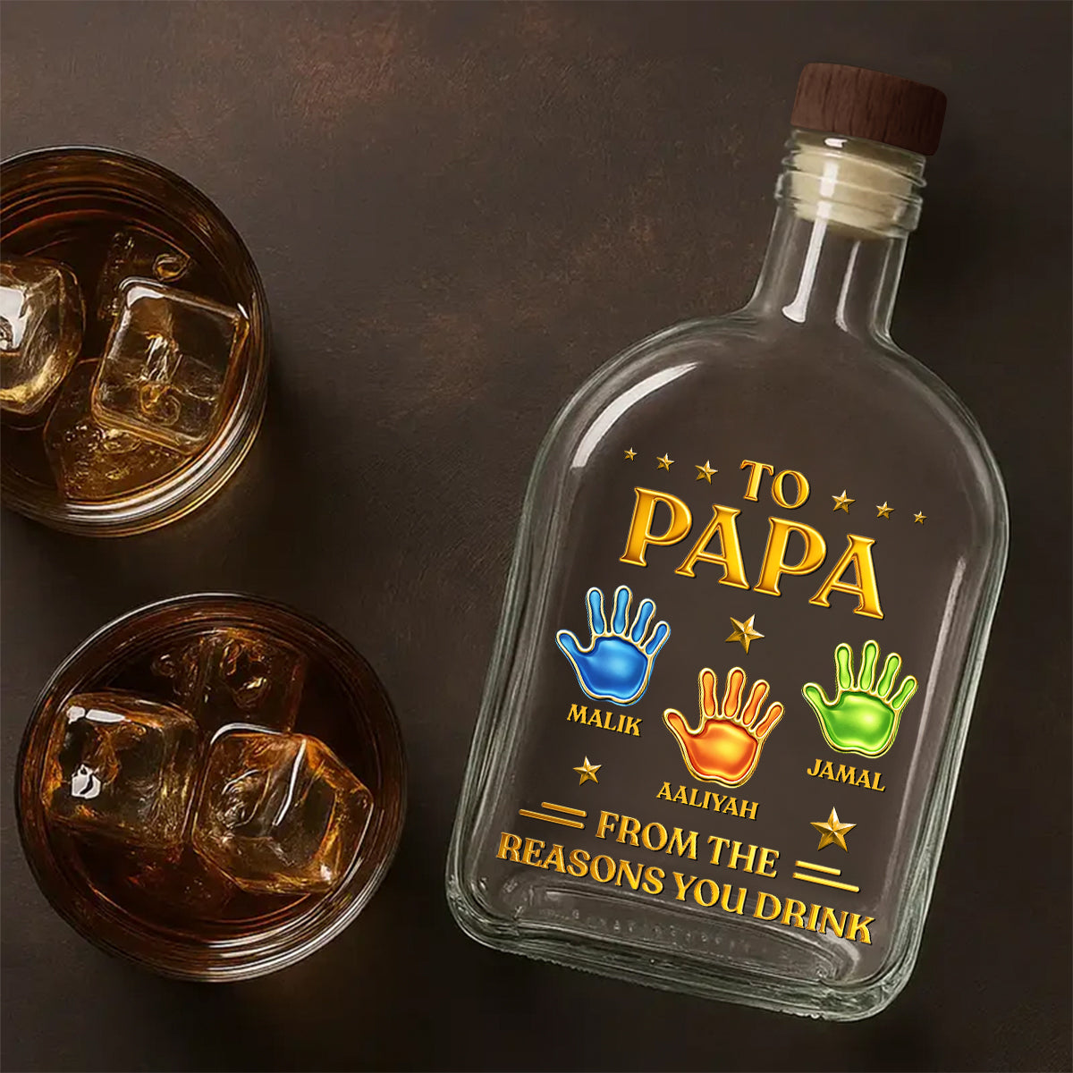 To My First And Forever Hero  - Personalized Whiskey Bottle