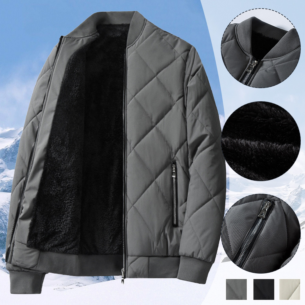 Alberchris™ New style of men's winter velvet and thickened stand-up collar warm cotton jacket