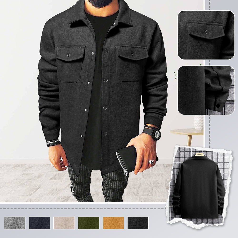 Alberchris™ New autumn and winter men's lapel brushed casual shirt