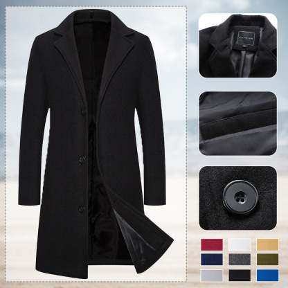 Alberchris™ New autumn and winter men's single-breasted trench coat