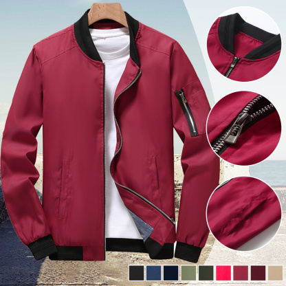 Alberchris™ Men's stand -up collar zipper jacket jacket