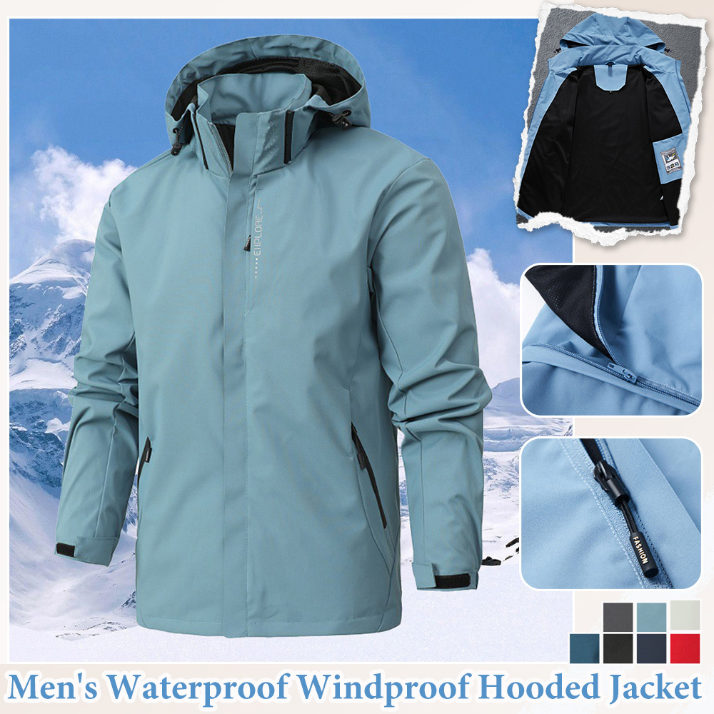 Alberchris™ Spring and autumn new men's waterproof and windproof hooded jacket