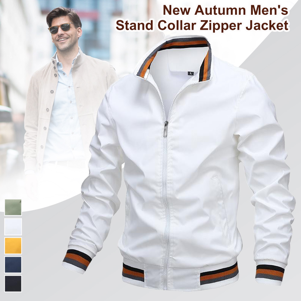 Alberchris™ Spring and Autumn New Men's Casual Stand Collar Zipper Jacket
