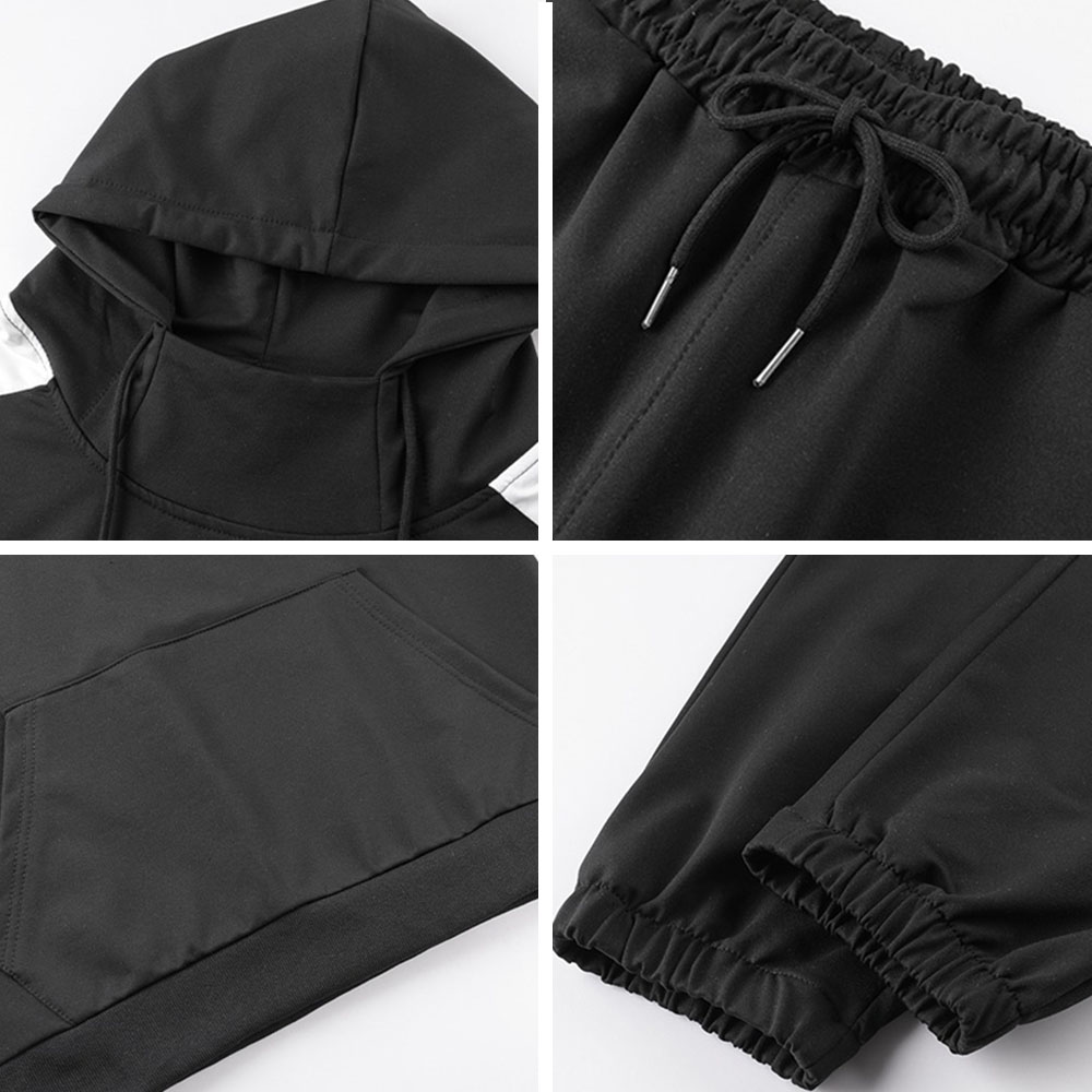 Alberchris™ New men's color-blocked long-sleeved jacket + sports trousers suit for spring and autumn