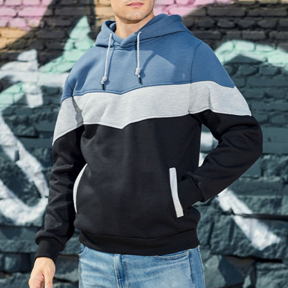 Alberchris™ Men's autumn and winter new retro color matching loose large size casual hoodie