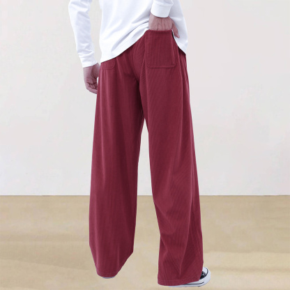Alberchris™ Men's corduroy elastic waist wide-leg trousers