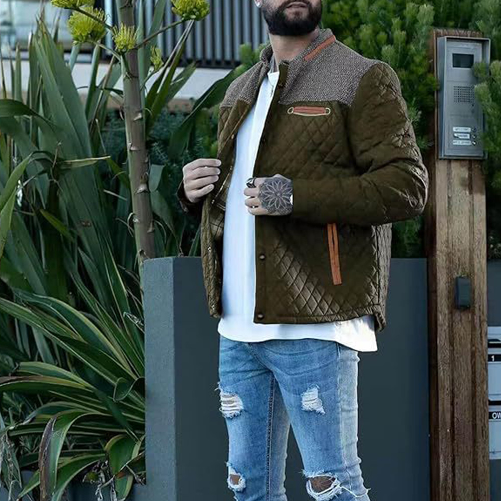 Alberchris™ Autumn and winter new men's stand collar thickened warm cotton jacket