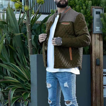 Alberchris™ Autumn and winter new men's stand collar thickened warm cotton jacket