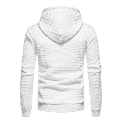 Alberchris™ Men's Waffle Pattern Solid Hoodie Casual Pullover Sweatshirt