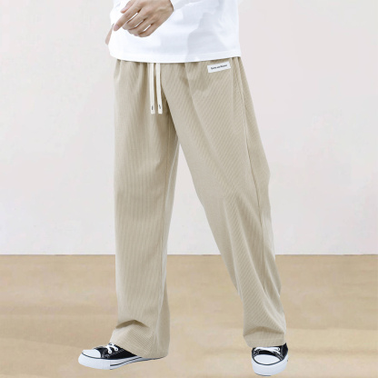 Alberchris™ Men's corduroy elastic waist wide-leg trousers