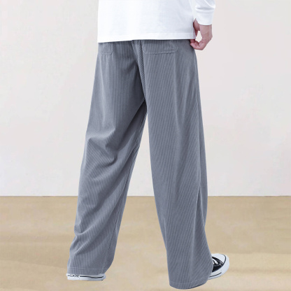 Alberchris™ Men's corduroy elastic waist wide-leg trousers