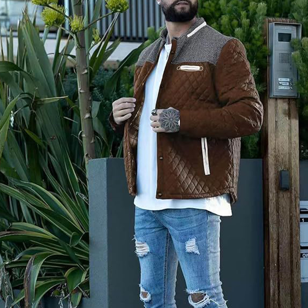 Alberchris™ Autumn and winter new men's stand collar thickened warm cotton jacket